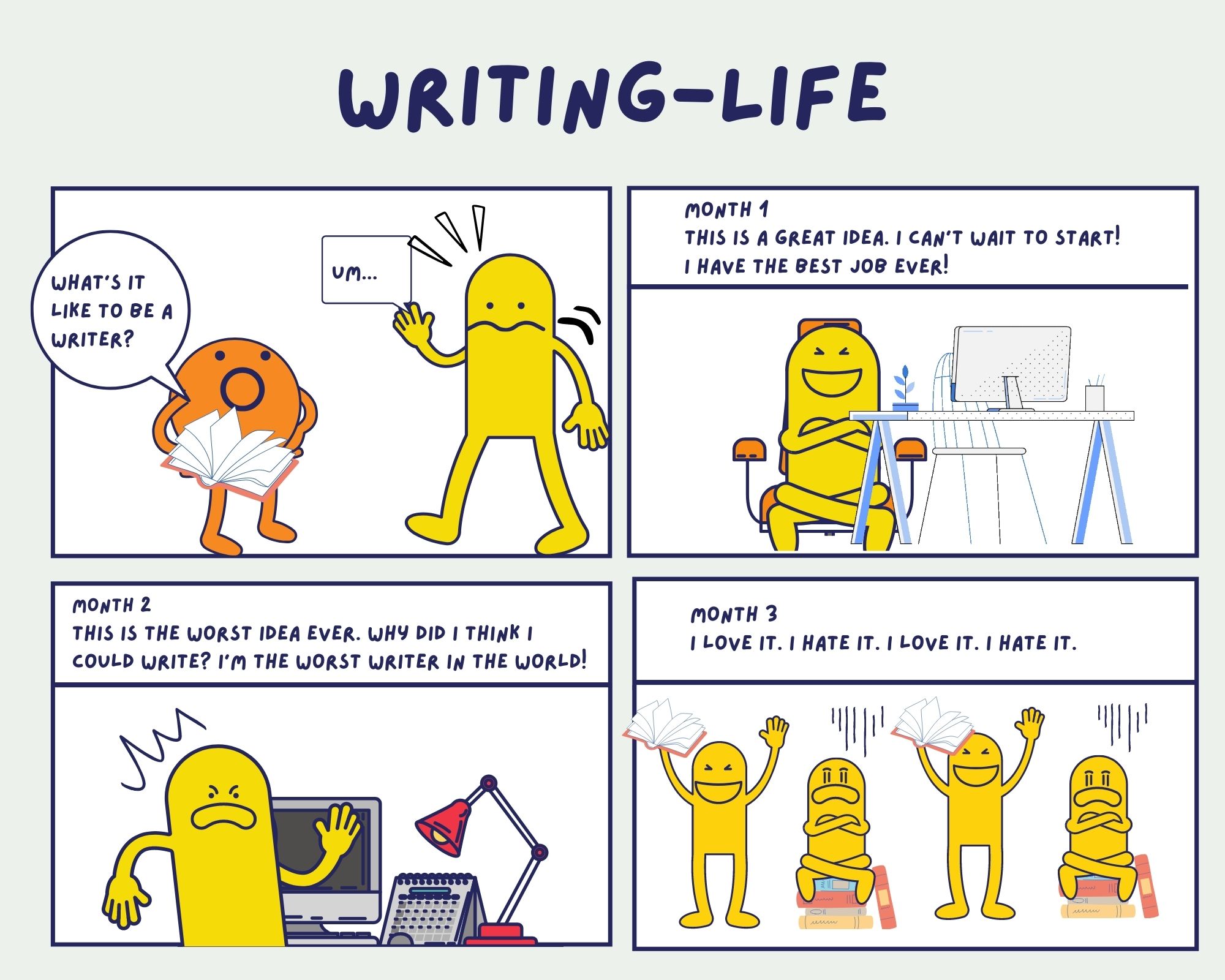 Writing life comic